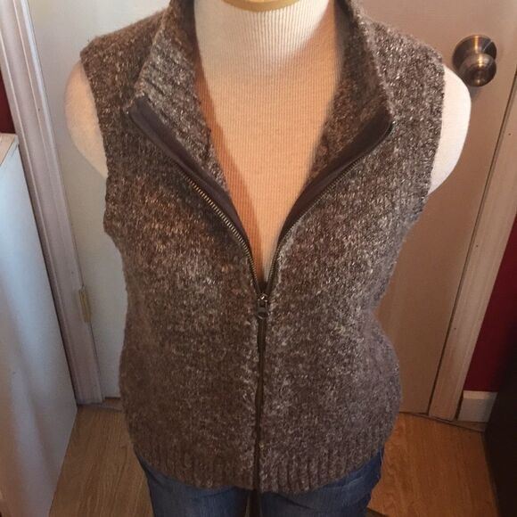 J. Jill wool/ acr/alpaca blend vest sz M Petite - Picture 3 of 6